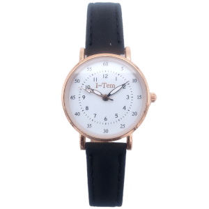 I-Tem Time-goddess I-TW645 Chronograph Watch for Ladies - Stylish Suede Leather Strap Options and Precise Timekeeping- I-Tem Innovation by Temi - Black