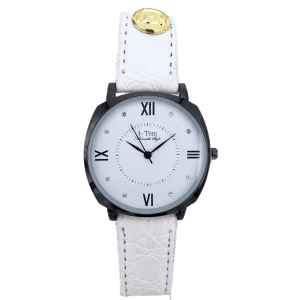 I-Tem Elliot Cohen I-TW770 Fancy Watch: Stylish Black Frame Dial with Sapphire Glass Protection and Multi-Color Italian Leather Strap- I-Tem Innovation by Temi - White