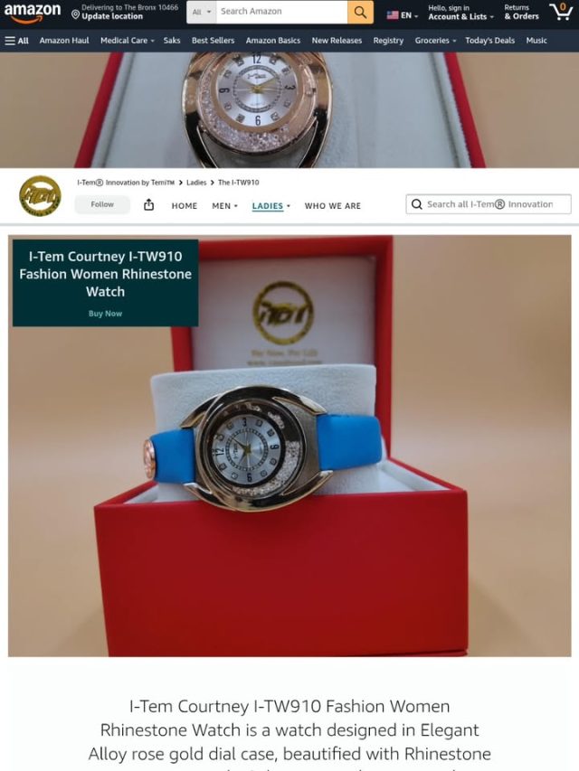 Make a statement with the glamorous I-Tem Courtney I-TW910 Rhinestone Watch! Its elegant alloy case and colorful PU leather strap make it a must-have accessory, courtesy of I-Tem Innovation by Temi