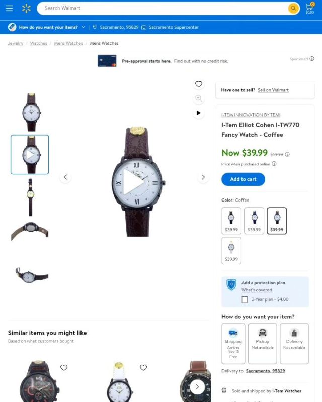 Good News-
We submitted 5 men's watch collection videos to Walmart as test running to see if they meet the requirements for their new add-on product video and 3D display feature on Walmart.com.
These videos are now Approved and are live on all five watch collection pages on Walmart.
By these standards, We just submitted the female watch video today and soon they will be live on Walmart.
Now, customers can view their Watches in videos or in all view side before purchasing stuff on Walmart.
https://www.walmart.com/ip/I-Tem-Elliot-Cohen-I-TW770-Fancy-Watch-Coffee/1933612785?athcpid=1933612785&athpgid=AthenaItempage
#item #innovationbytemi #innovation